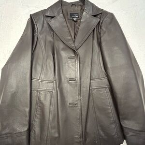 East 5th Women’s Black Genuine Leather Jacket Classic Style‎ 1X